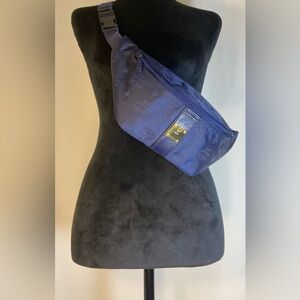 MCM ~ Fursten Belt Bag ~ Visetos Monogram ~ Nylon ~ Navy Blue ~ Very Good Cond